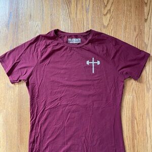 Holstrength Maroon Performance T-Shirt Men’s Large | Gym Athletic Top